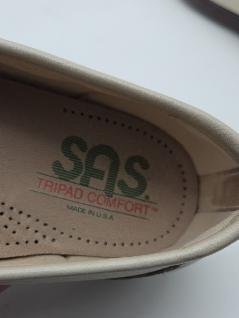 SAS Simplify Leather Loafers Ecru‎ Size 9 Wide - Picture 7 of 8